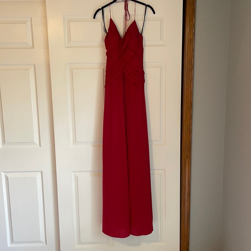 Laundry by Shelli Segal burgundy formal dress